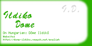 ildiko dome business card